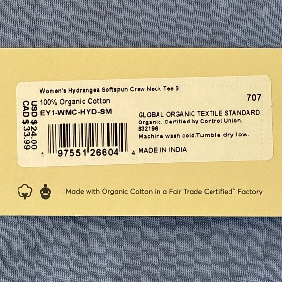 Bundle of 2 Women's Short Sleeve Tops, one Pact Organic Cotton & one Dressbarn - Picture 6 of 8